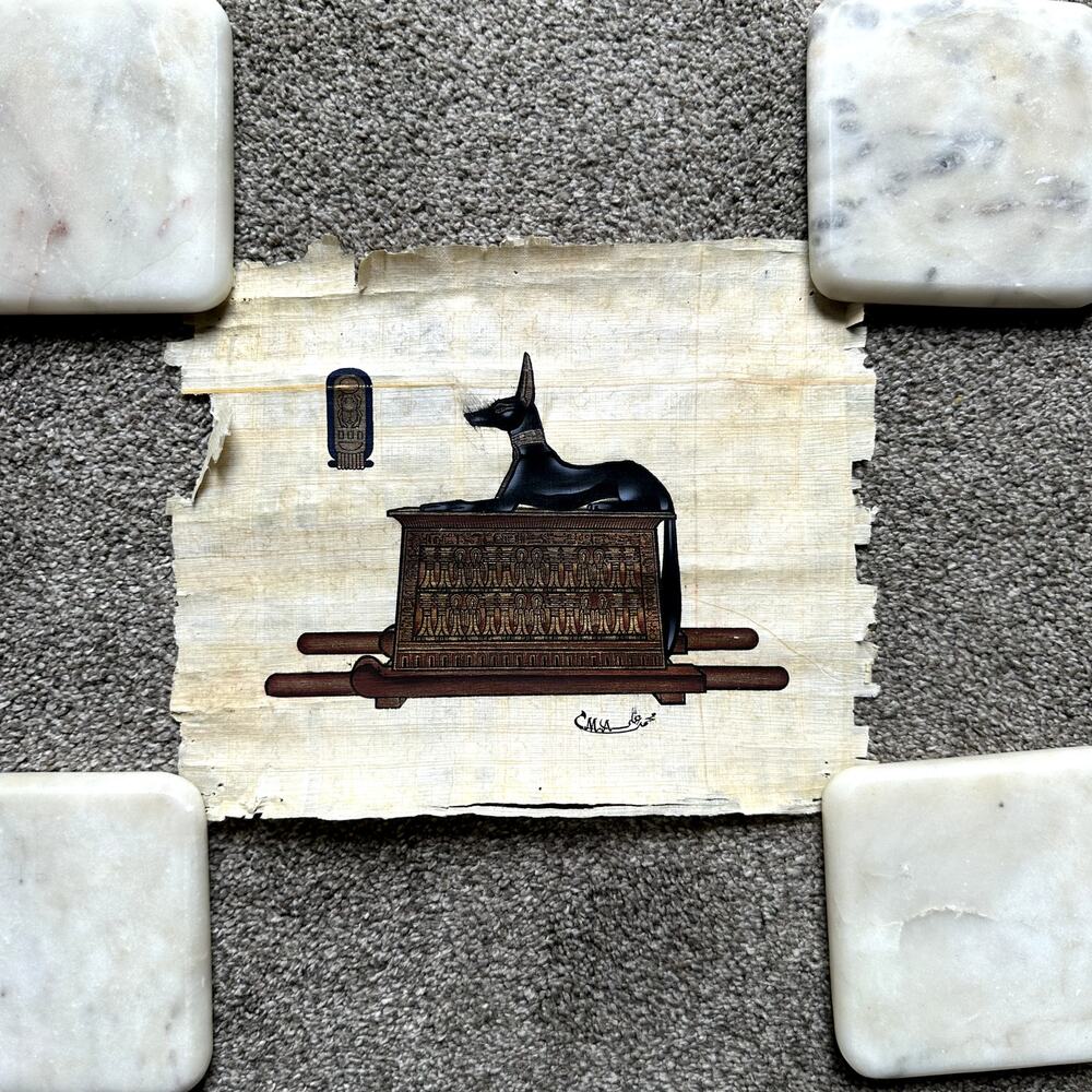 Authentic Hand Painted Egyptian Papyrus Art M. Ali 9x7